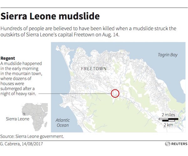 Mudslides Kill 312 in Sierra Leone