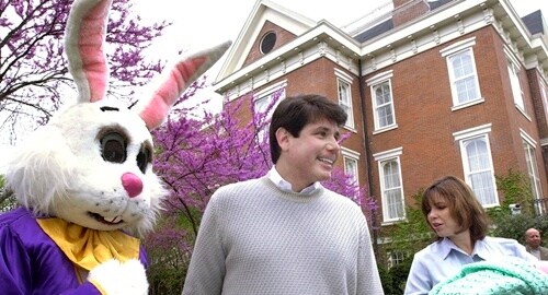 Happier Times: Blago With the Easter Bunny