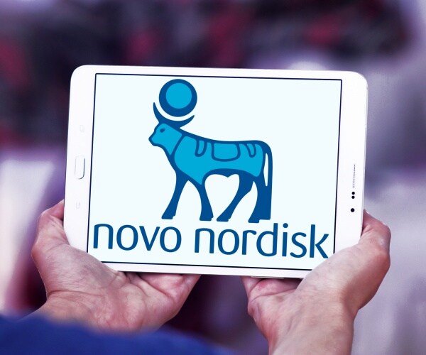 Novo Nordisk on homescreen of tablet