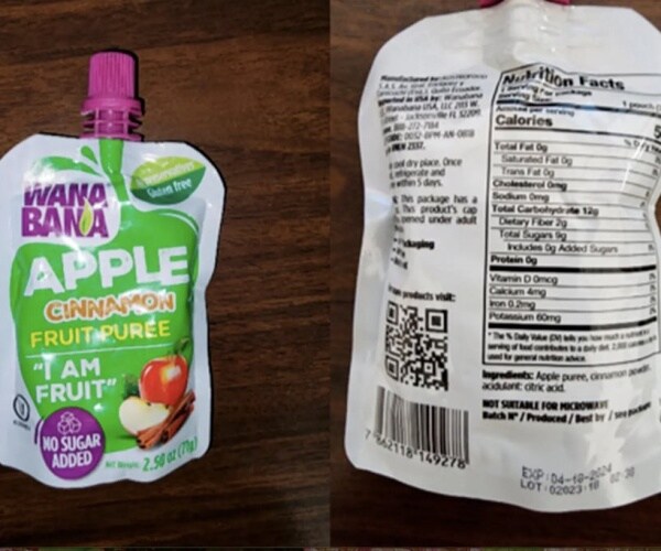 WanaBana cinnamon applesauce pouch 