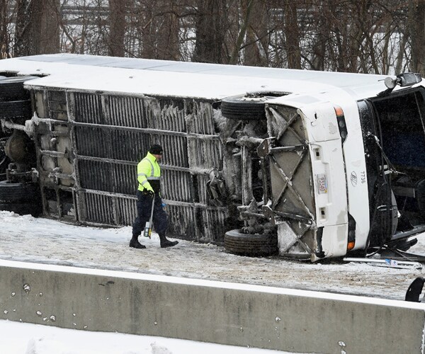 I-95 Bus Crash: Dozens of Casino-Goers Injured in Snowy Highway Rollover 