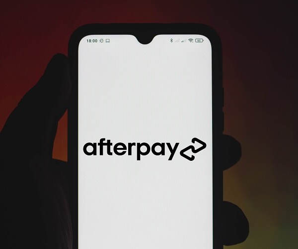 afterpay logo on phone screen