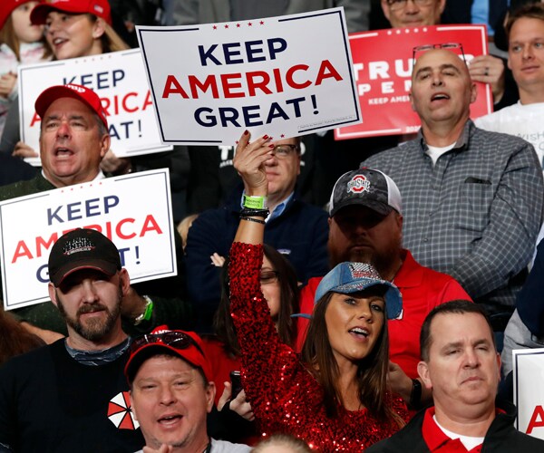 supporters at a rally for president donald trump in toledo, ohio