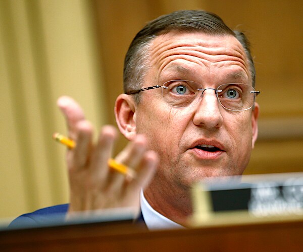 doug collins gestures as he speaks during a senate hearing