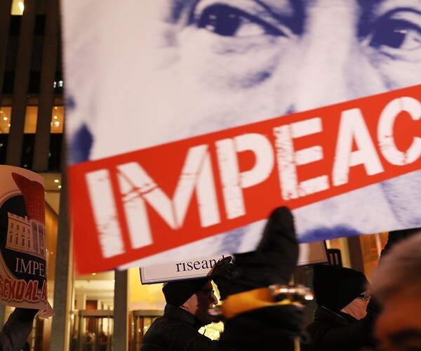 protesters in new york call for the impeachment of donald trump