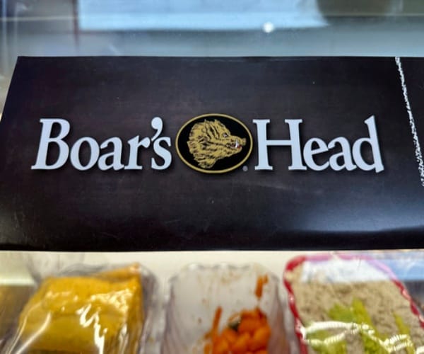 Boar's Head logo on a deli case