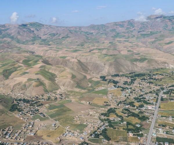 afghanistan countryside as recently seen from the air 