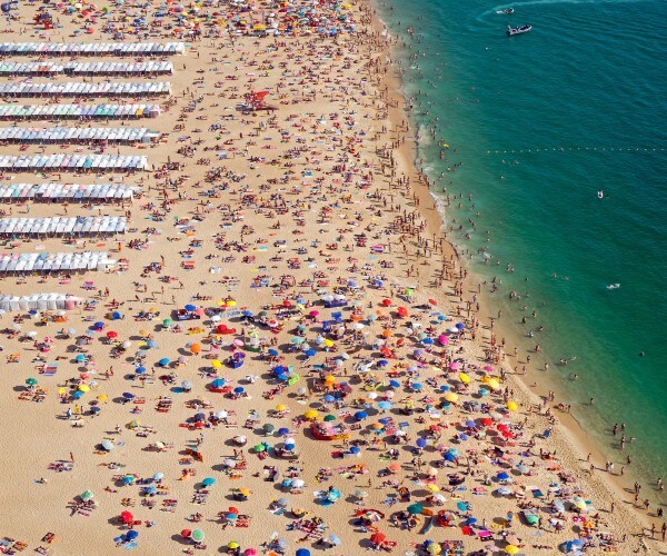 beach in nazare portugal 