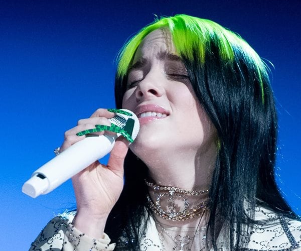 billie eilish performs at the grammy awards