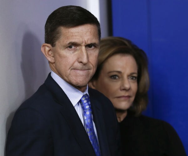 michael flynn is show with k. t. mcfarland