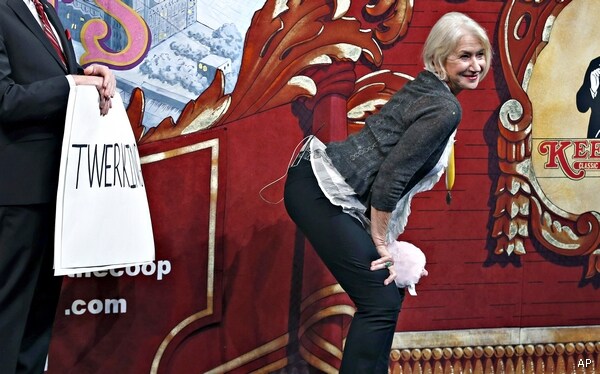 Helen Mirren Channels Miley Cyrus With Twerking at Harvard Roast (Video)