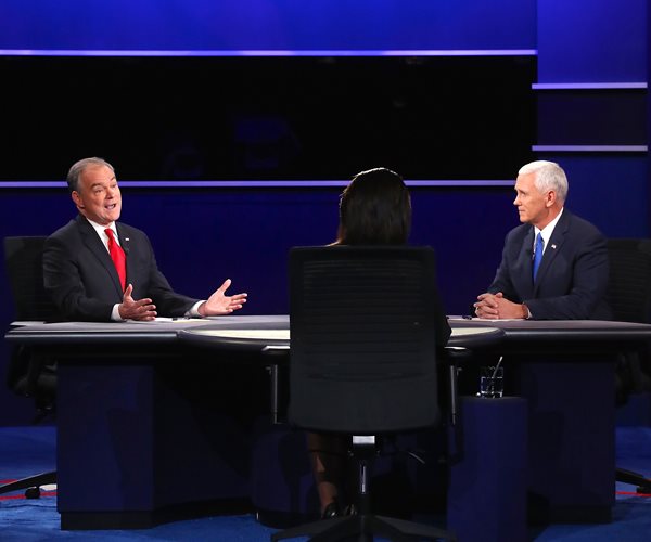 Steady Pence Gets Wide Praise, Kaine Lands Trump Jabs