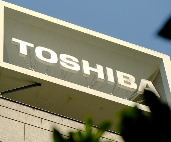 toshiba sign on building