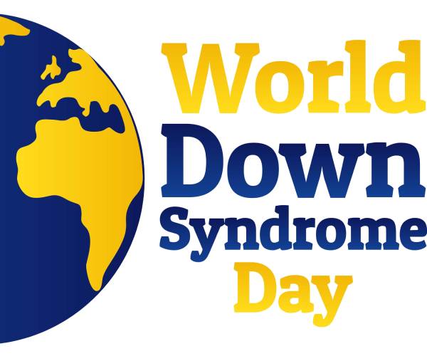 illustration of the globe and world down syndrome day