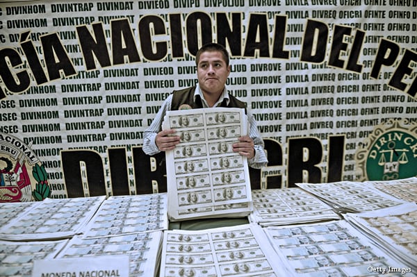 Dollar Counterfeiting: Peru Now No. 1 Source of Fake US Currency