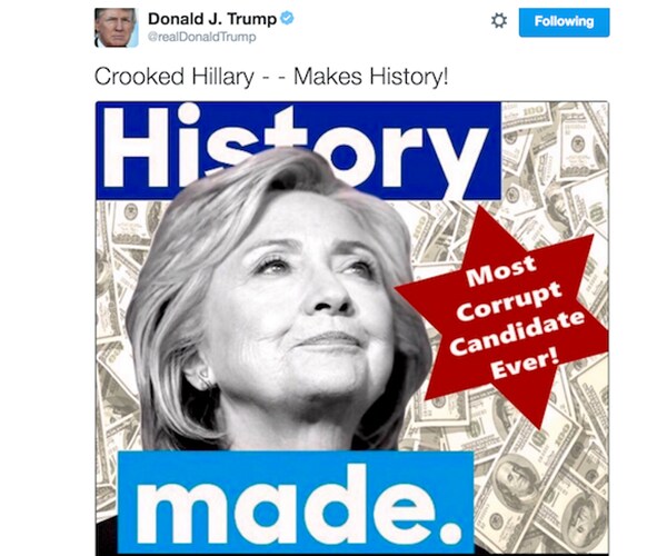 Trump 'Star of David' Tweet Originally From White Supremacist Site