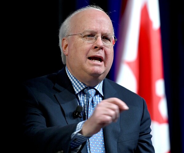 karl rove speaks onstage