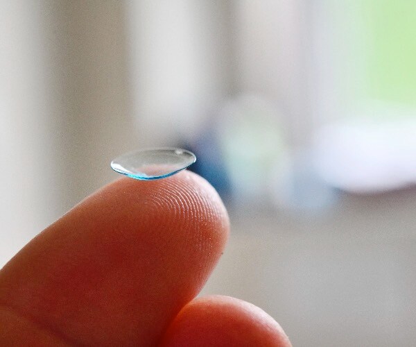 a broken contact lens.