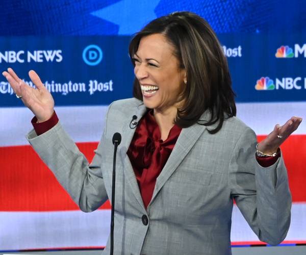 kamala harris laughing