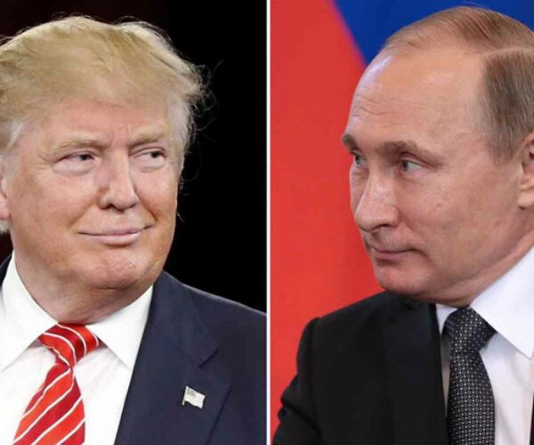 Donald Trump and Vladimir Putin in separate photos