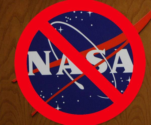 nasa logo with a circle and slash through it