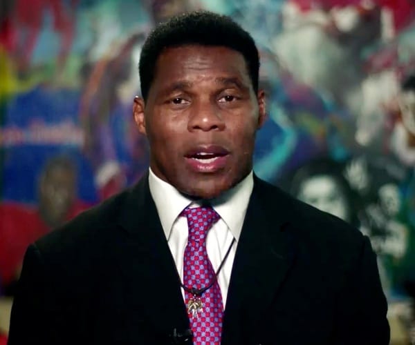 herschel walker talks to camera for virtual convention