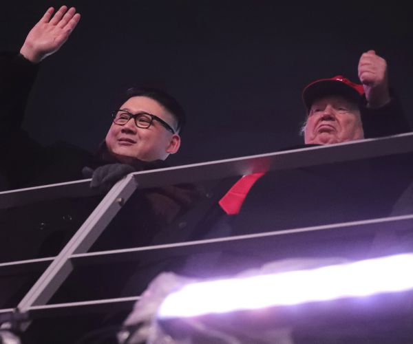 Trump, Kim Jong Un Impersonators Appear at Olympic Opening Ceremony