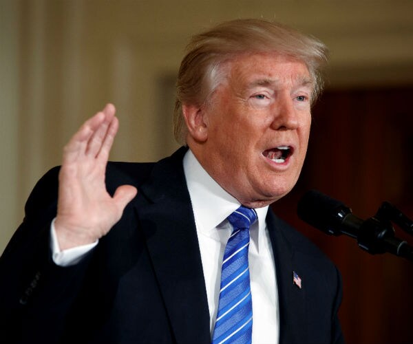 us president donald  trump speaking in the east room of the white house 