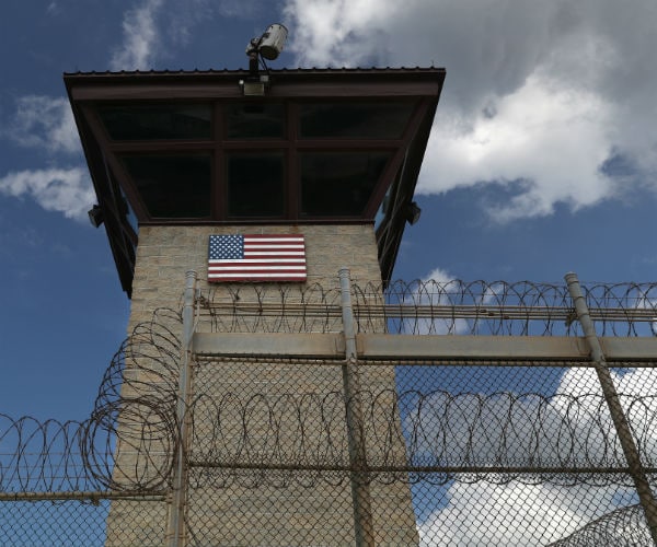 a fence and tower and guantanamo