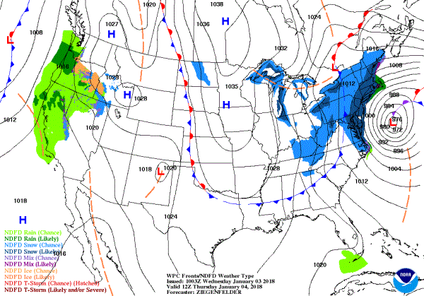 East Coast Cyclone  a Winter Hurricane  Nears New York City, Boston on Thursday