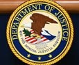 Seal that reads Department of Justice