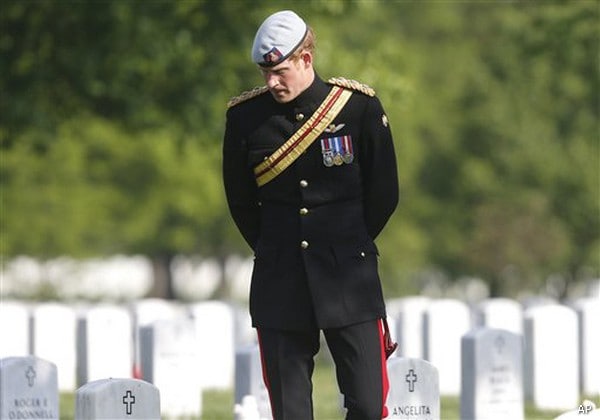 Prince Harry Salutes War Dead at Arlington