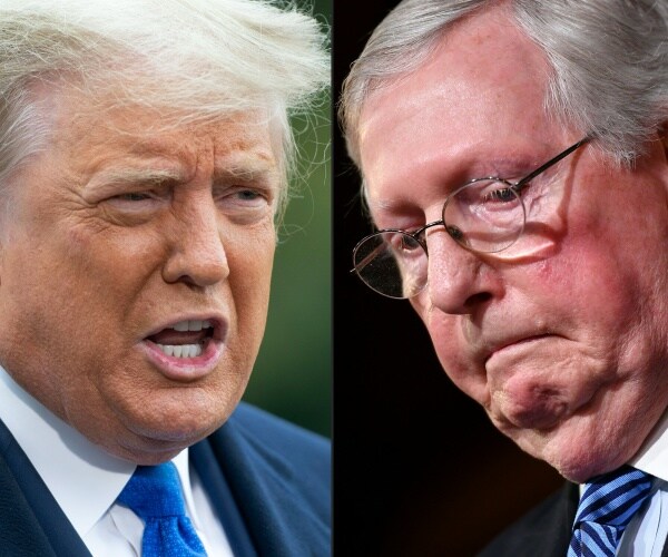 Composite image Donald Trump Mitch McConnell