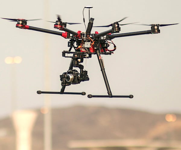 a military drone is used to record activities in the middle east