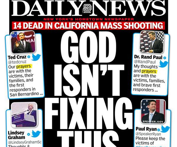 NY Daily News Cover Mocks GOP Prayers in Wake of San Bernardino Attack