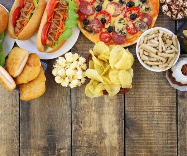 pizza, hot dogs, chips and other ultraprocessed foods