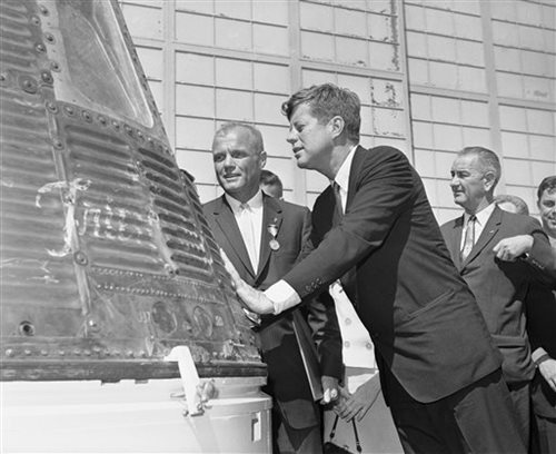 Glenn and President Kennedy 