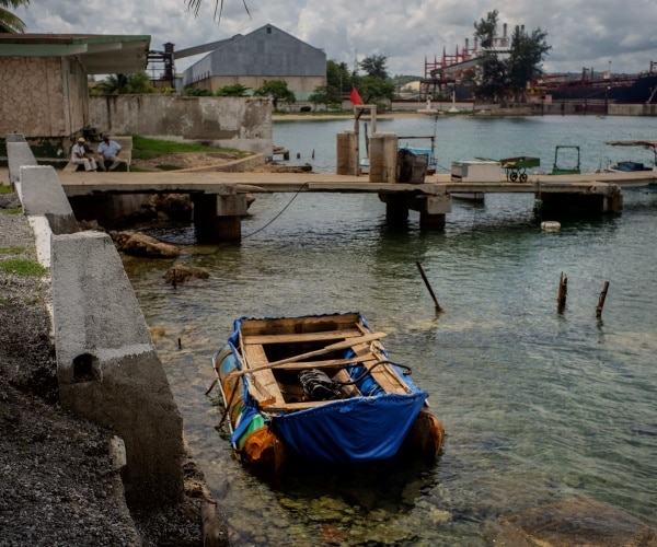 A homemade raft used in an attempt to cross from Cuba to Florida