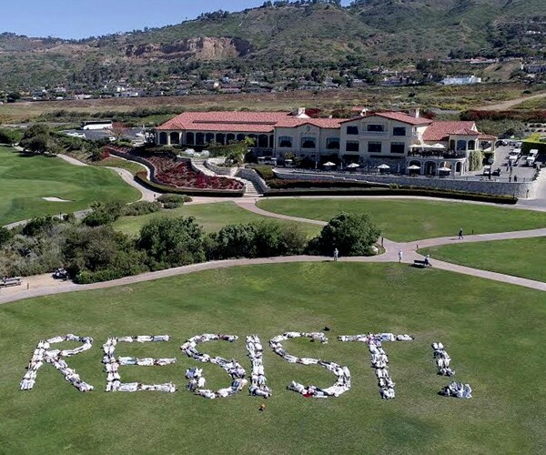 Trump Golf Course: 'Resist!' What, Higher Green Fees?