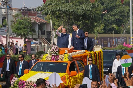 The Leaders of India and Spain Launch India's First Private Military Aircraft Plant