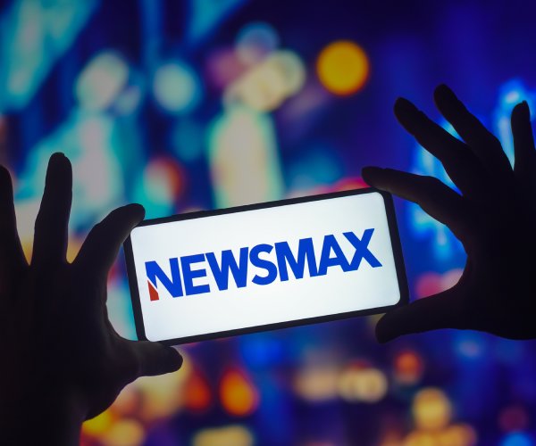 Newsmax being viewed on a phone.