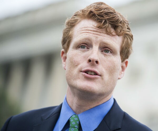 Rep. Joe Kennedy, D-Mass., is seen during a news conference outside the capitol 