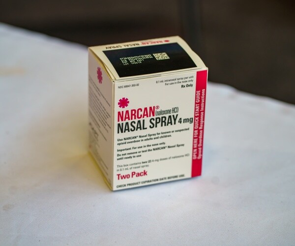 box with Narcan nasal spray