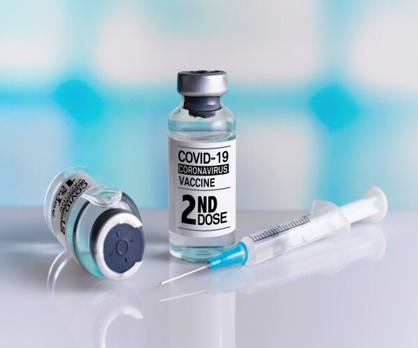 vial of 2nd dose of COVID vaccine