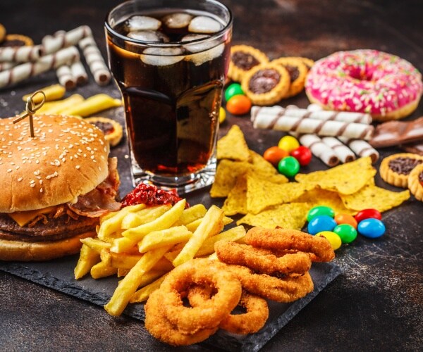 ultra-processed foods including fries, chips, donut