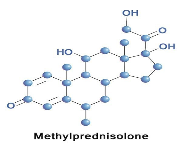 Methylprednisolone corticosteroid medication used to suppress the immune system and decrease inflammation