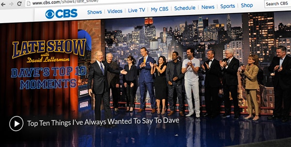 Letterman Top 10 Finale: What Pals Always Wanted to Tell Him