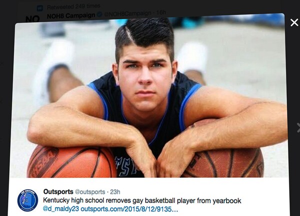 Gay Kentucky Basketball Player 'Devastated' After Pic Cut From Yearbook