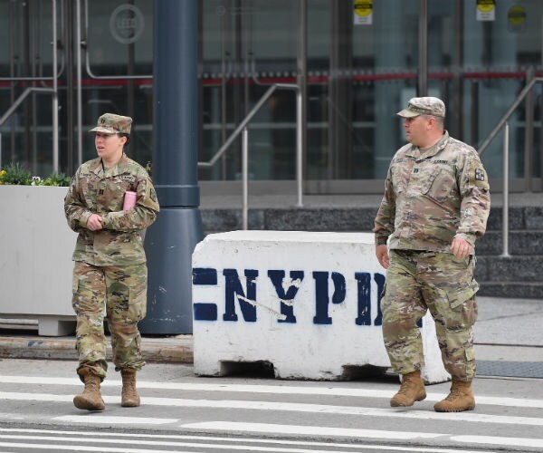 members of the national guard are shown in new york