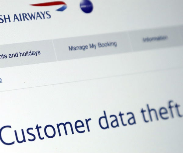 photo shows a data breach of british airways 